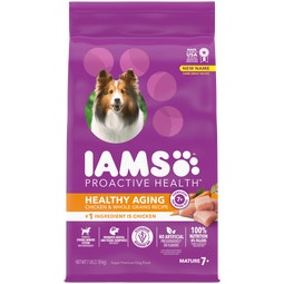IAMS PROACTIVE HEALTH Senior Healthy Aging Adult Dry Dog Food Chicken 3.18kg Bag image