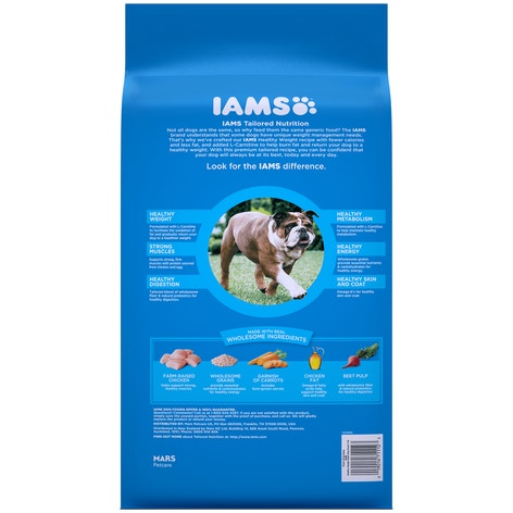 IAMS PROACTIVE HEALTH Healthy Weight Adult Dry Dog Food with Real Chicken 3.18kg Bag image 1