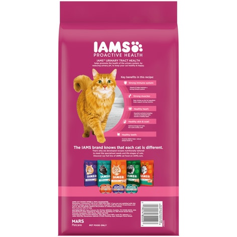 IAMS PROACTIVE HEALTH Urinary Tract Health Adult Dry Cat Food with Chicken 1.59kg Bag image 1