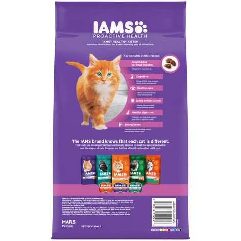 IAMS PROACTIVE HEALTH Kitten Dry Cat Food with Chicken 1.59kg Bag image 1