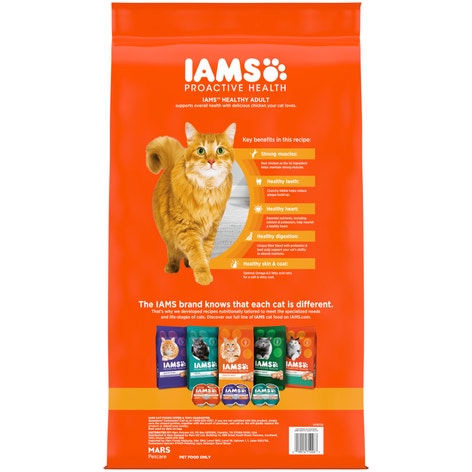 IAMS PROACTIVE HEALTH Adult Dry Cat Food with Chicken 7.26kg Bag image 1