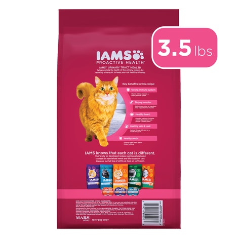 IAMS PROACTIVE HEALTH Urinary Tract Health Adult Dry Cat Food with Chicken 1.59kg Bag image 1