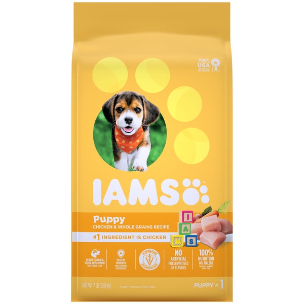 IAMS PROACTIVE HEALTH Smart Puppy Dry Dog Food Chicken 3.18kg Bag image 1