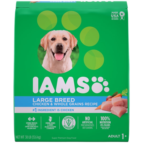 IAMS PROACTIVE HEALTH Large Breed Adult Dry Dog Food Chicken 13.6kg Bag image 1