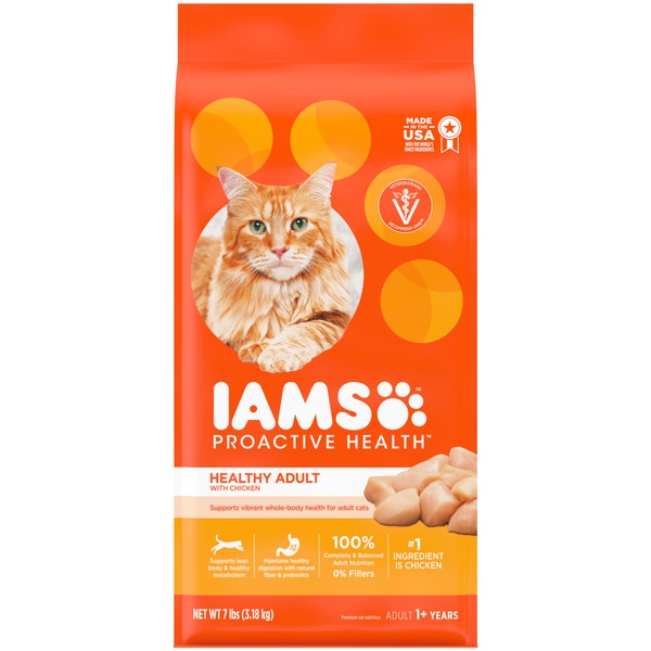 IAMS PROACTIVE HEALTH Adult Dry Cat Food with Chicken 3.18kg Bag image 1