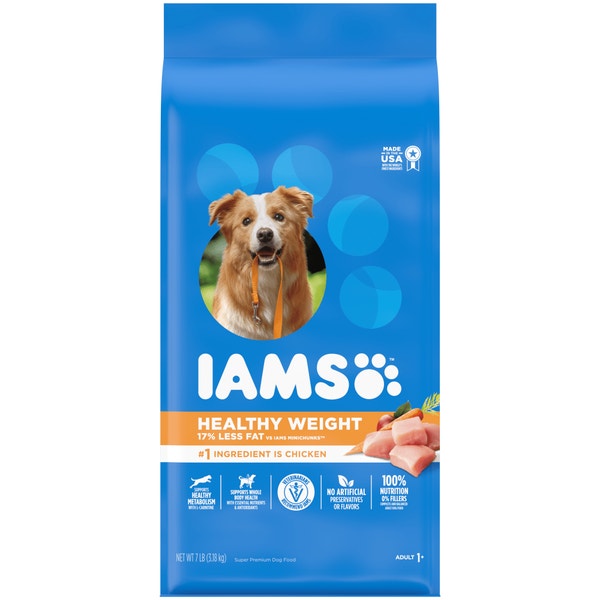 IAMS PROACTIVE HEALTH Healthy Weight Adult Dry Dog Food with Real Chicken 3.18kg Bag image 1