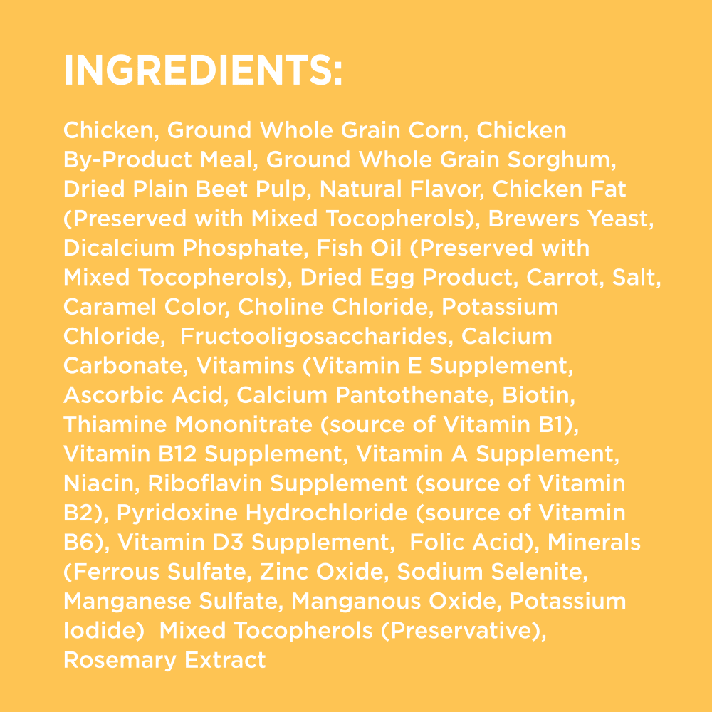 IAMS PROACTIVE HEALTH Smart Puppy Dry Dog Food Chicken 3.18kg Bag ingredients image